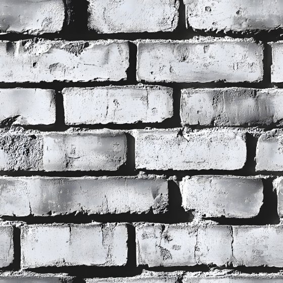 Cracked White Painted Brick Wall PBR Texture with Rough, Weathered Surface Brick texture preview