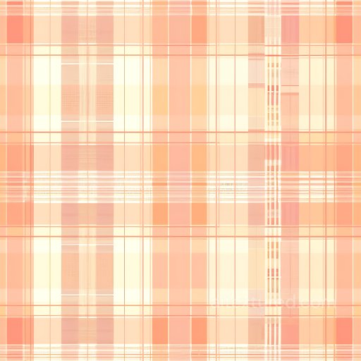 Seamless 3D PBR Texture of Soft Orange Pastel Plaid Fabric texture preview