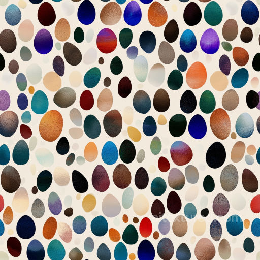 Pebble Stone Mosaic PBR Texture with Multicolor Oval Tiles seamless Mosaic PBR texture