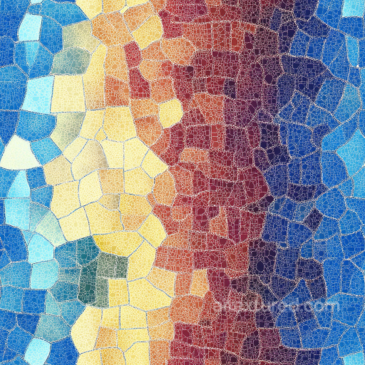 Mosaic PBR Texture with Colorful Cracked Tile Pattern seamless Mosaic PBR texture