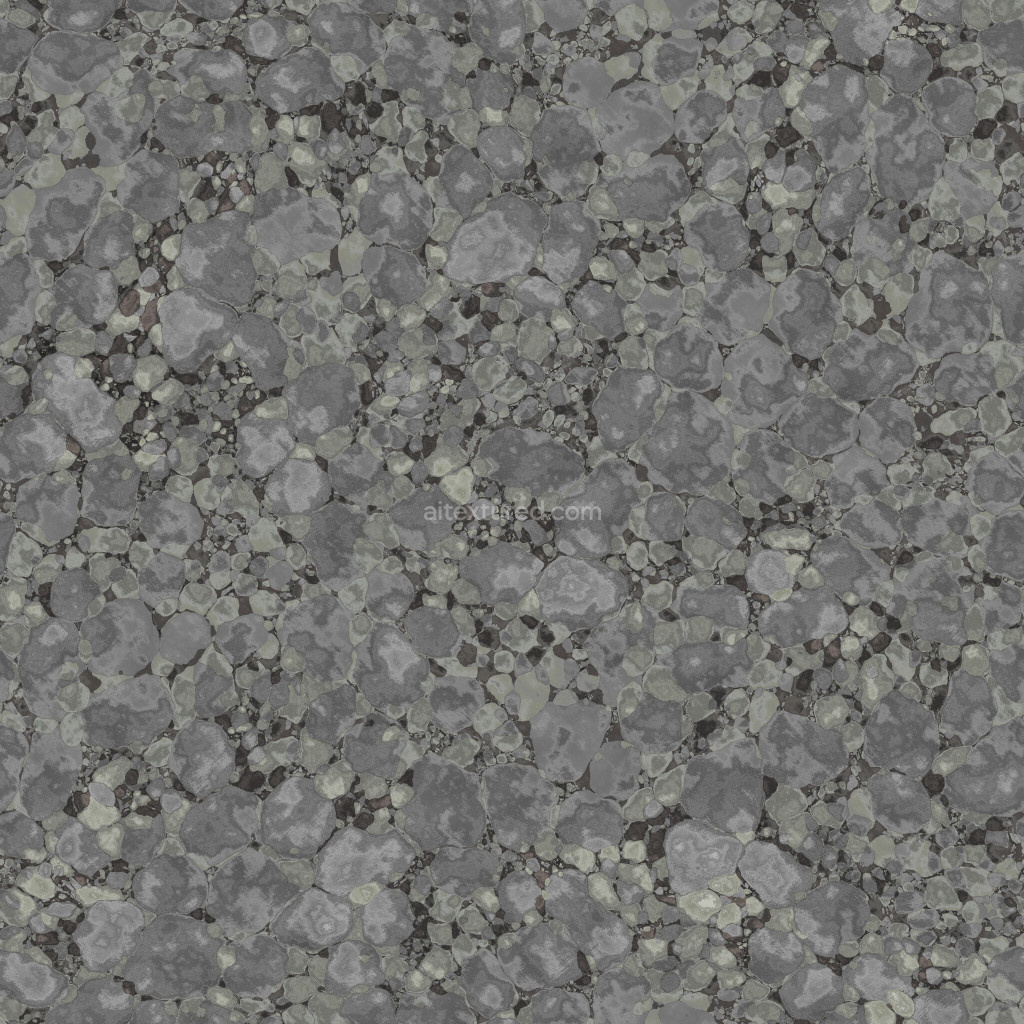 Seamless gravel PBR texture with natural stone details