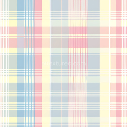 Seamless 3D PBR Texture of Soft Pastel Plaid Fabric Pattern