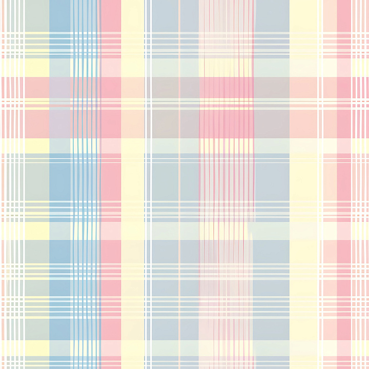 Pastel Plaid Metal Sheet with Soft Color Bands seamless PBR texture preview