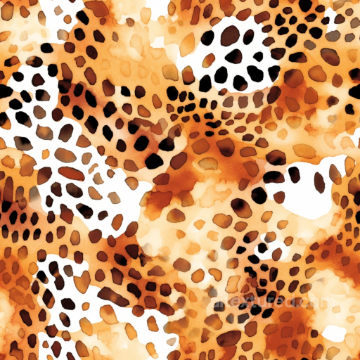 Leopard Print Fabric Texture with Warm Brown Spots and Organic Pattern seamless Leopard Print PBR texture