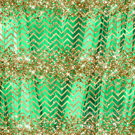 St Patrick Texture of Glittery Green Chevron Fabric with Gold Confetti seamless St patrick PBR texture