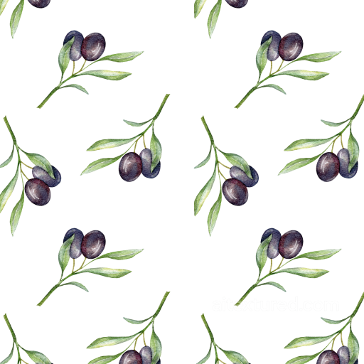 Featuring Hand-Painted Watercolor Olive Branches on White Background seamless watercolor greenery  PBR texture