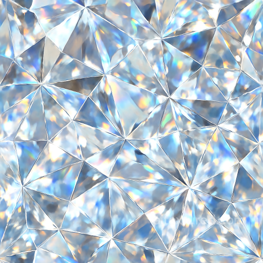 Zirconia Faceted Gem With Color Zoning And Adamantine Luster Effects seamless Crystals PBR texture