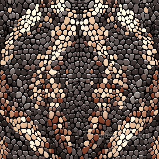stylized mosaic skin PBR texture with organic rounded scales Skin texture preview