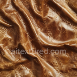 seamless Seamless 3D PBR Texture of Glossy Wrinkled Brown Leather with Natural Grain texture 8k free download PBR