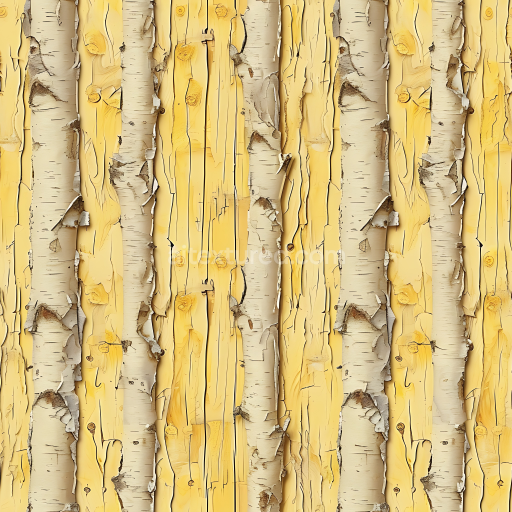 Seamless 3D Birch Wood Bark PBR Texture with Peeling Layers and Knots