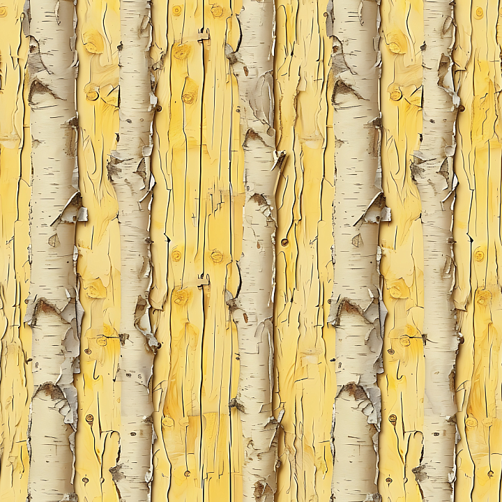 Birch Wood Bark with Peeling Layers and Knots seamless PBR texture preview