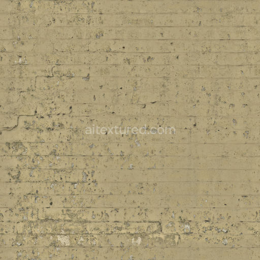 Painted Worn Brick — Dirty Weathered Worn Weathered Worn Grungy — PBR seamless 3D texture