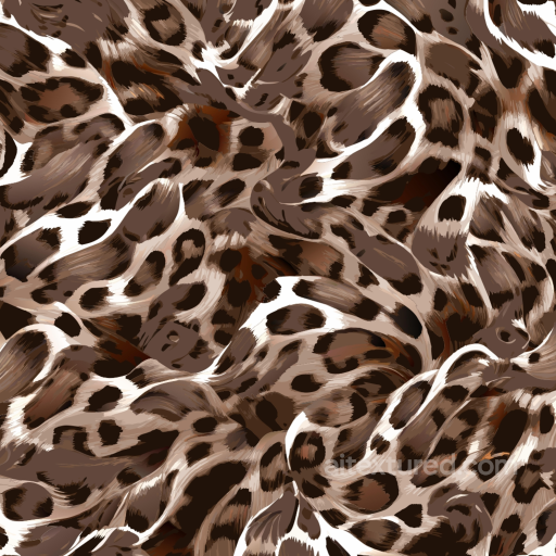 Leopard Print Fur Texture in Natural Brown and Black Spots seamless Leopard Print PBR texture