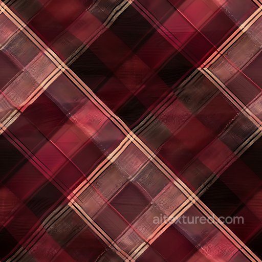 Seamless 3D PBR Texture of Red and Brown Transparent Plaid Fabric texture preview