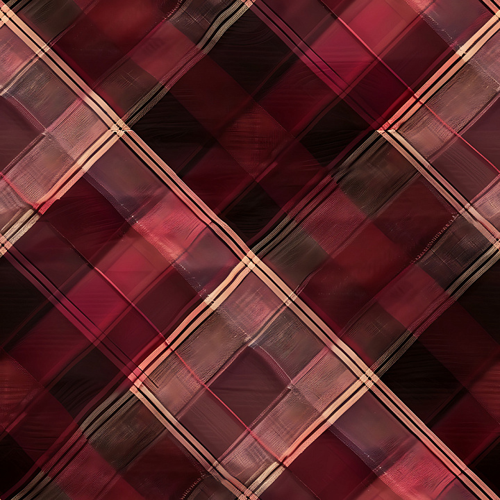 Red and Brown Transparent Plaid Fabric seamless PBR texture preview