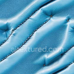 seamless Seamless 3D Quilted Blue Leather PBR Texture with Fine Grain and Button Tufting texture 8k free download PBR