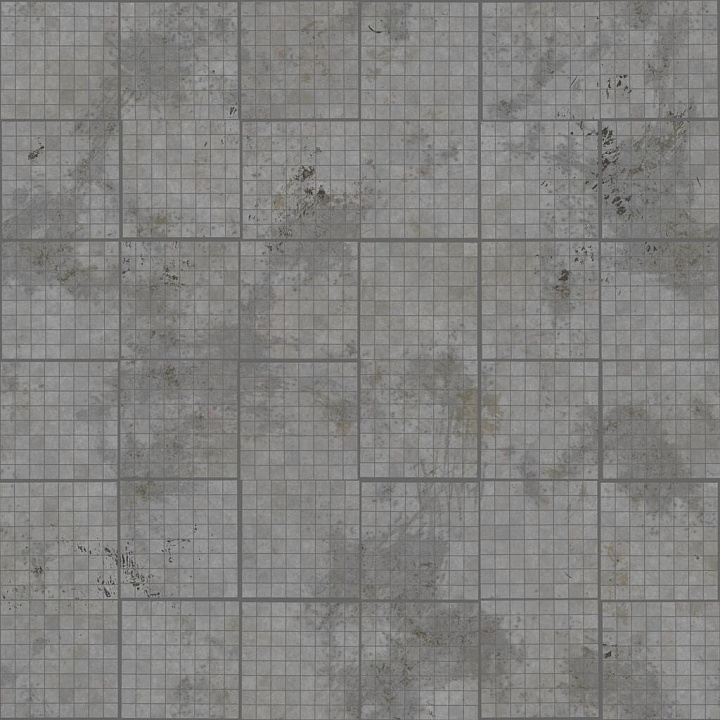 Severely Damaged gray Tile Paving seamless PBR texture preview