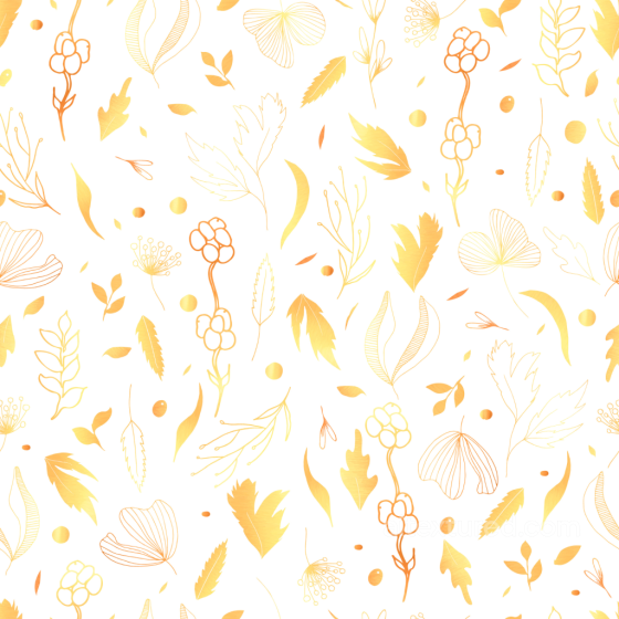 with White Background and Gold Botanical Pattern White & Gold texture preview