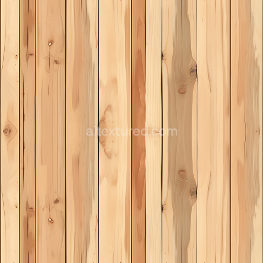 Seamless 3D PBR Texture of Light Pine Wood Planks with Natural Knots and Grain