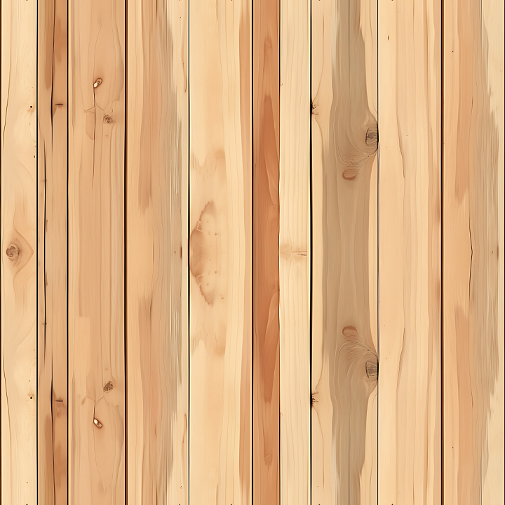 Light Pine Wood Planks with Natural Knots and Grain seamless PBR texture preview