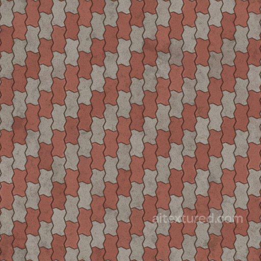 Zigzag Unipaver Bricks with Diagonal Pattern | Free PBR seamless Brick PBR texture