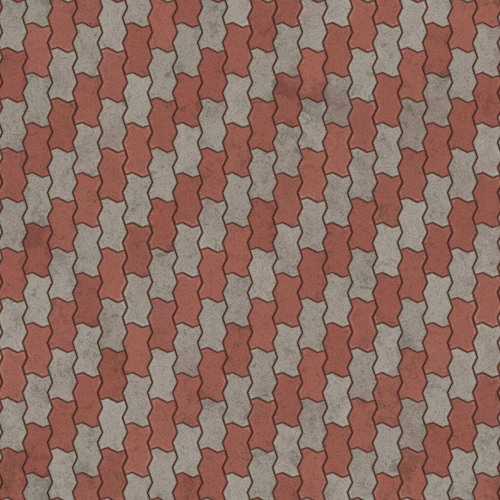 Zigzag Unipaver Bricks with Diagonal Pattern Brick seamless PBR texture preview