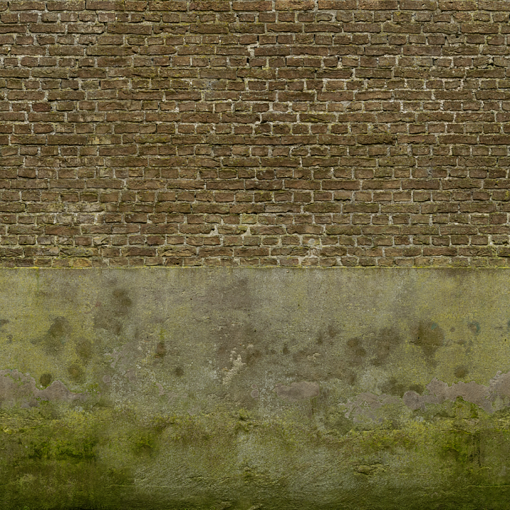 Brick Plaster - Plaster Rough Tunnel Trimsheet Brick seamless PBR texture preview