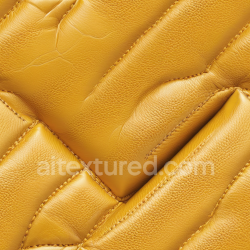 seamless Seamless 3D PBR Mustard Quilted Leather Texture with Visible Stitching and Pebbled Grain texture 8k free download PBR
