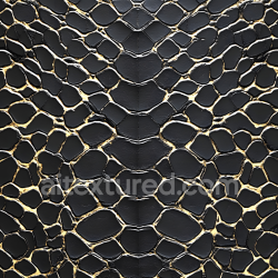 seamless Seamless 3D PBR Skin Texture Featuring Cracked Black Dermal Patterns with Golden Vein Highlights texture 8k free download PBR