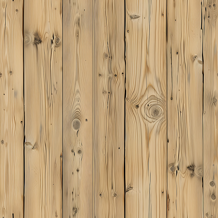 Light Pine Wood Planks with Natural Knots and Grain seamless PBR texture preview