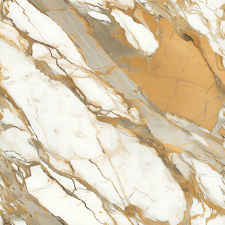 Calacatta Gold Marble with Elegant Gold and gray Veining seamless PBR texture preview