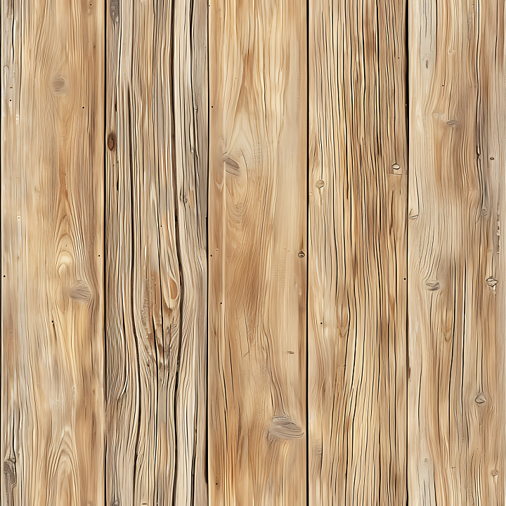Weathered Pine Wood Planks with Natural Grain and Knots seamless PBR texture preview
