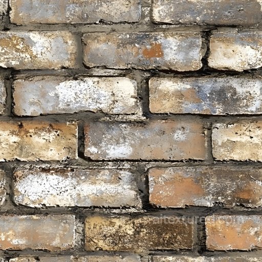 Weathered Cracked Brick Wall PBR Texture with Chipped and Worn Details seamless Brick PBR texture
