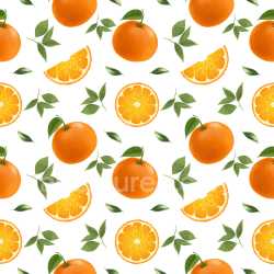 Pattern Bundle - Seamless 3D Pattern PBR Texture Featuring Realistic Orange Fruit and Leaf Motifs texture preview