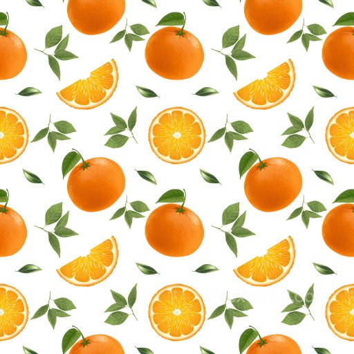 Pattern PBR Texture Featuring Realistic Orange Fruit and Leaf Motifs seamless Pattern Bundle PBR texture
