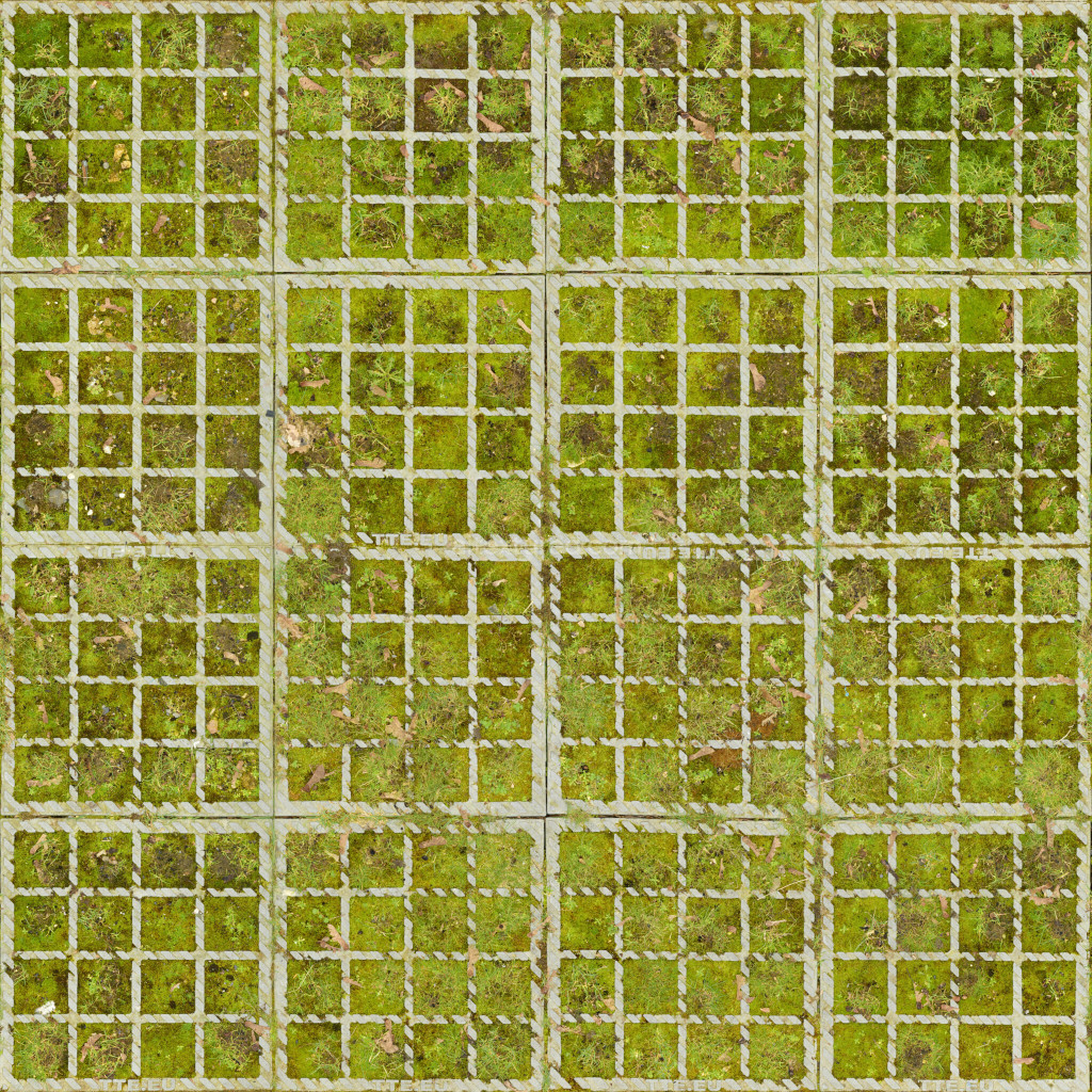 Seamless ground texture with moss and natural elements