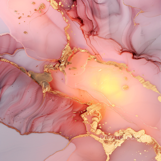 Alcohol Ink PBR Texture with Soft Pink Hues and Gold Vein Accents Alcohol ink texture preview