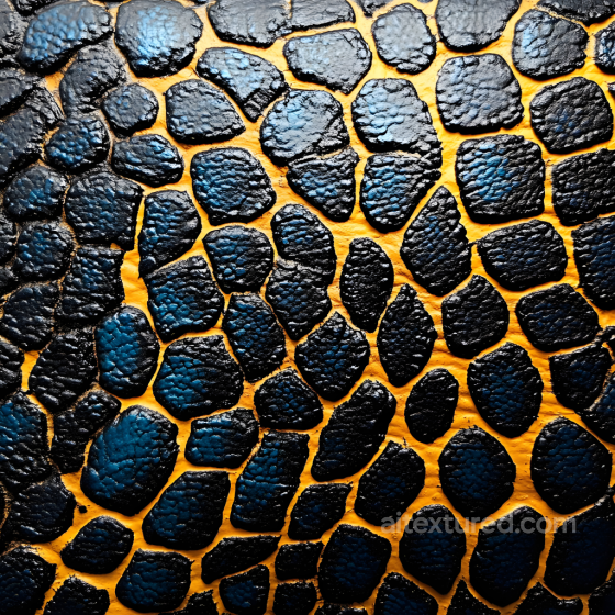 Stylized Reptile Skin Seamless Texture with Distinctive Black Scales and Yellow Gaps Skin texture preview