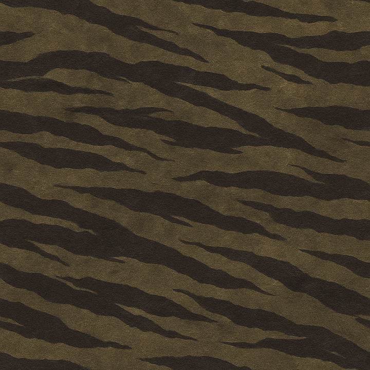 Tiger Stripe Camo Fabric With Camouflage Contouring And Rough Surface seamless PBR texture preview
