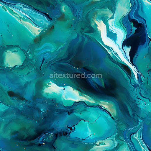 Seamless 3D PBR Marble Texture with Vibrant Green and Blue Swirls