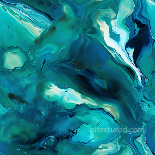 Marble Texture with Vibrant Green and Blue Swirls seamless Marble PBR texture