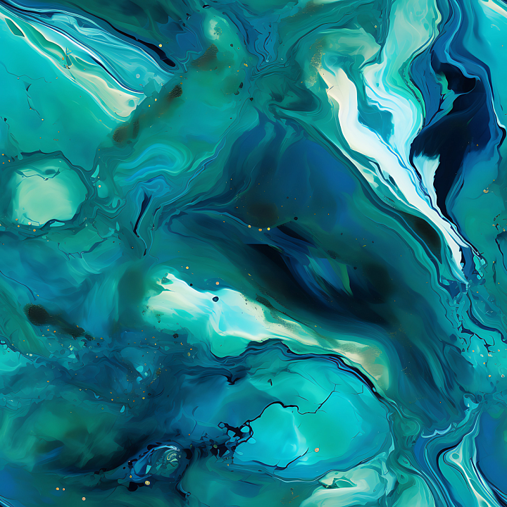Marble with Vibrant Green and Blue Swirls seamless PBR texture preview