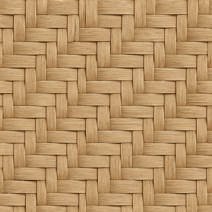 Bamboo Woven Mat With Bamboo Fiber Detail And Bamboo Natural Beige Tint… seamless PBR texture preview