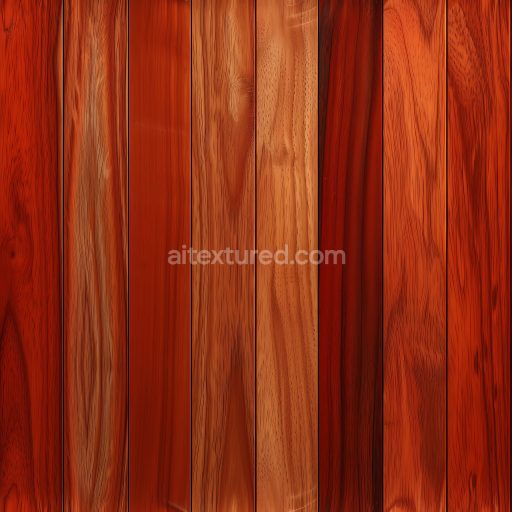Seamless 3D PBR texture of natural reddish wood planks with fine grain and subtle knots