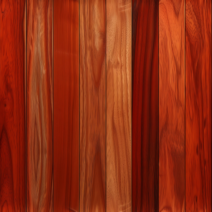 Of Natural Reddish Wood Planks With Fine Grain And Subtle Knots seamless PBR texture preview