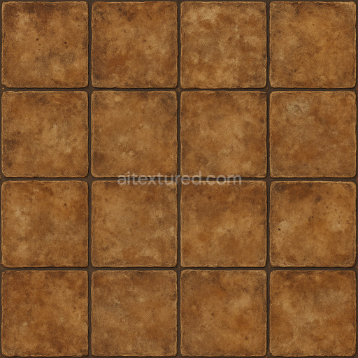 Aged Glazed Ceramic Tile Texture Seamless 1024X1024