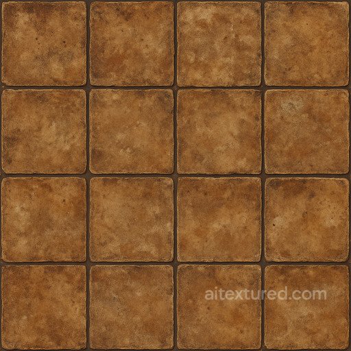 Aged Glazed Ceramic Tile Seamless Texture seamless Ceramic-tile PBR texture