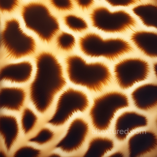 Leopard Print Fabric Texture with Furry Gradient Spots seamless Leopard Print PBR texture