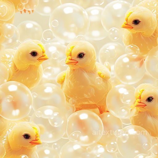 Inflated Bubble PBR Texture with Soft Yellow and Creamy Highlights seamless Inflated PBR texture