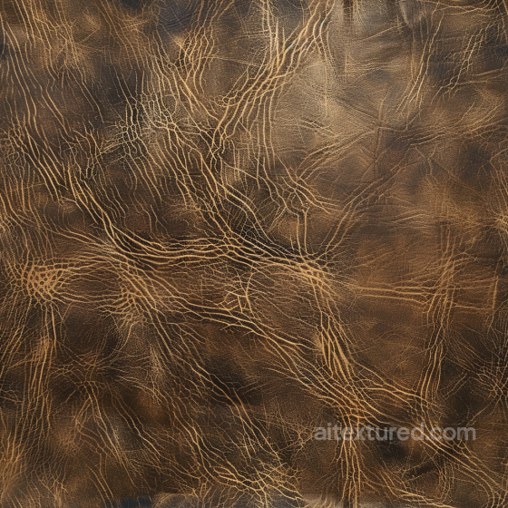 Vintage Cracked Brown Leather PBR Texture with Detailed Wrinkles Leather texture preview